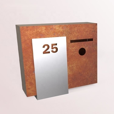 Outdoor Key Lock Wall Mounted Corten Steel Letter Box Mailbox