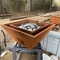 Outdoor Decorative Corten Steel Gas Fire Pit Water Bowl For Swimming Pool